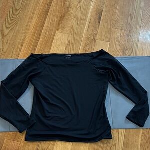 Old Navy Black Long Sleeve Off-Shoulder Top
